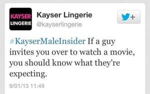 Kayser Lingerie Tweet